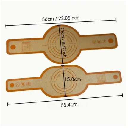 Silicone Bread Sling Mat for Dutch Oven Portable Long Handles Non-Stick Reusable Mat Easy Clean Sourdough Transfer