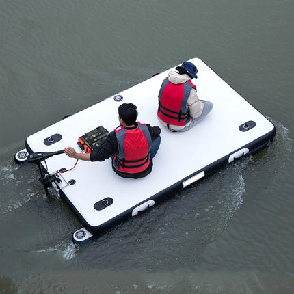 Custom Leisure Inflatable Swim Island Floating Raft Inflatable Foil Water Jet Ski Dock Platform for Family