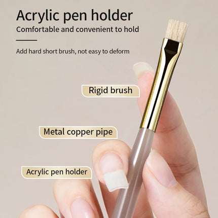 RSNAIL Nail Art Brush Multifunctional Stripe Liner Brushes Modeling Water Ripple DIY Design Hard Bristle Brush Nail Art Tools