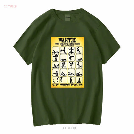 Wanted Kamasutra Position  White Men T Shirt D403 vintage Washed Stylish Slightly graphic fashion Comfortable designer clothes