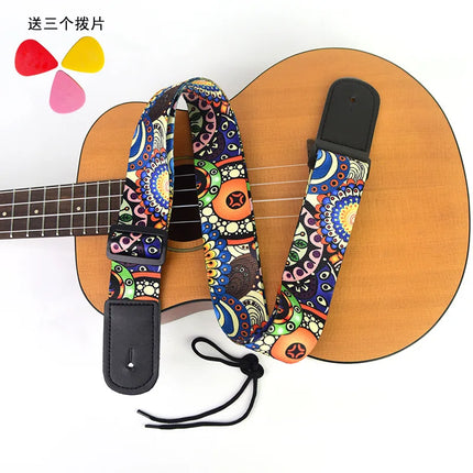 Ukulele Strap, Adjustable Guitar Strap, Bohemian Style Guitar Strap