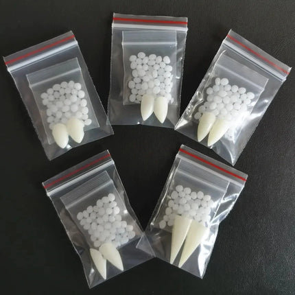 Suit Resin Vampire Teeth Fangs Halloween Props Diy Teeth Plus Glue Teeth Props Cosplay Environmentally Friendly Vampire Party