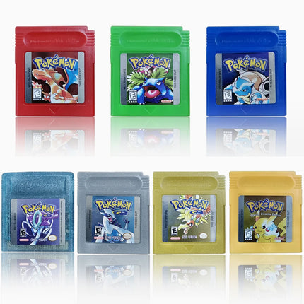 Pokemon 16 Bit Video Game Console Cartridge GBC Game Card Pokemon Series Blue Crystal Golden Green Red Silver Yellow USA Version