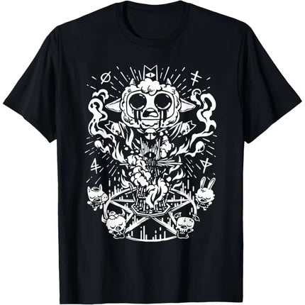 2026 New Cult The Lamb Creative Design T-Shirt Game Enthusiast Men's Universal Fashion Casual Crewneck Shirt Daily Tee Summer
