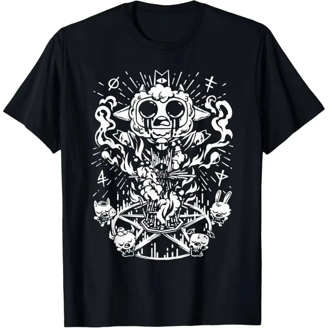 Camiseta de diseño creativo The Cult of the Lamb para 2026, para entusiastas de los videojuegos, para hombre, moda universal, casual, cuello redondo, camiseta diaria de verano