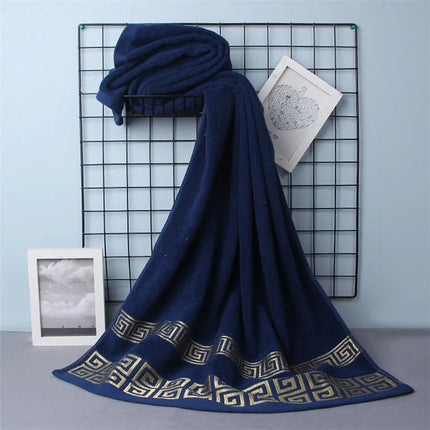 1/4/6PCS 100% Cotton Green Towels Set 34x74cm 70x140cm Embroidered Hotel Bath Towels For Adult Quick-Dry Thicken Soft Face Towel