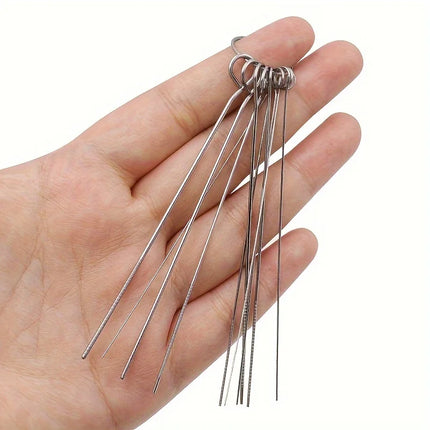10 Stainless Steel Needle Shower Head Cleaning Brush Set, Suitable For Multi Size Shower Heads,bathroom Accessory - product i