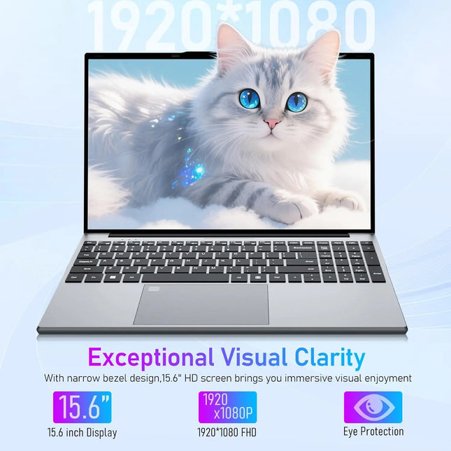 15.6 inch Intel Notebook PC Ultra Slim Laptop Intel Core I3 6100U 16GB RAM 1TB 2TB SSD Office Study - product image 2