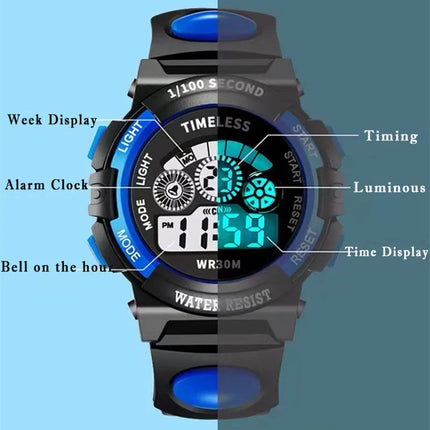 Children Watch Kids Sport Watches Silicone Strap Waterproof LED Digital Watch For Kid Children Student Girl Boy Wristwatch Clock
