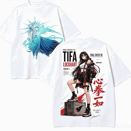 Final Fantasy Anime Lover T-shirt Harajuku Cotton New Model High Street Retro Fashion Oversized Unisex hot product Classic soft