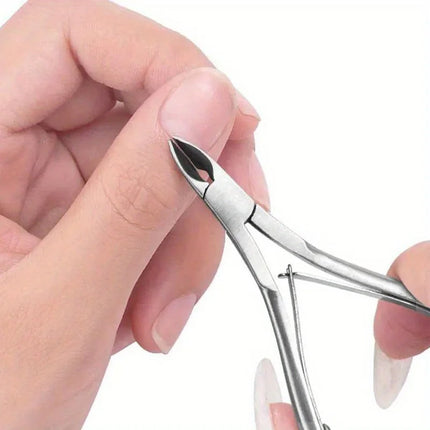 1/2/4/6pcs Professional Stainless Steel Nail Cutter Scissor Nippers Multifunctional Cuticle Pusher,Ergonomic Design for Manicure
