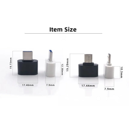 Tablet OTG Universal Micro USB/Type-C to USB 2.0 Adapter Connector for Phone Tablet PC USB C On-The-Go Converter Adapter