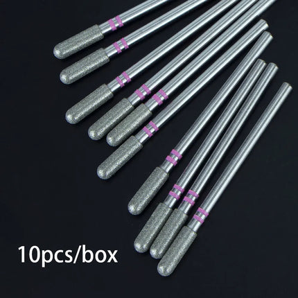 10Pcs High Quality Diamond Nail Drill Bit For Manicure Burr Cuticle Dead skin Clean Manicure Drill Tool Electric Milling Cutters