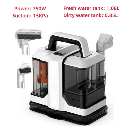 SIHAO 750W Spot Cleaner Vacuum Cleaner Handheld Carpet Cleaner 15KPa 750W Spray Suction Integrated Machine Clean Machine