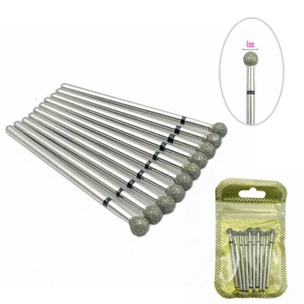 10pcs Nail Milling Cutter Set Diamond Stone Electric Manicure Drills Nail Drill Cuticle Clean Bits Burr Accessories Nail Art