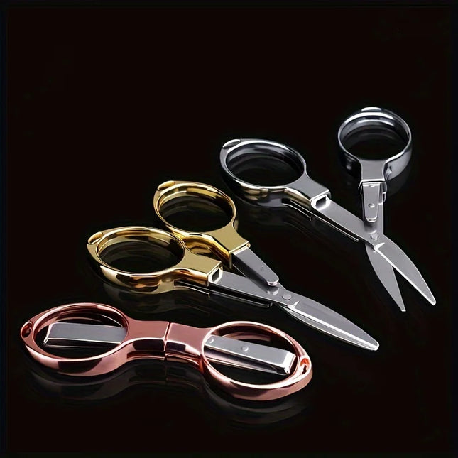 1Pcs Versatile Stainless Steel Folding Scissors - Retractable, Durable, and Portable for Travel,Outdoor & Daily Needs