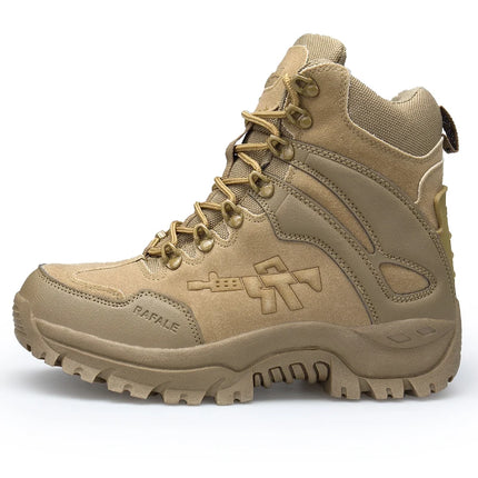 Brand Men Work Safty Boots Outdoor Hiking Boots Non-slip Rubber BoatsTactical Desert Combat Boots Work Shoes Men Casual Sneaker