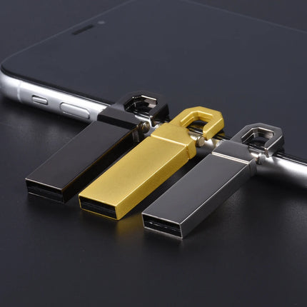 JASTER Business USB Flash Drive 128GB Metal Pen Drive 64GB Silver Memory Stick 32GB Flash Memory Card 16GB USB Memory Stick 8GB