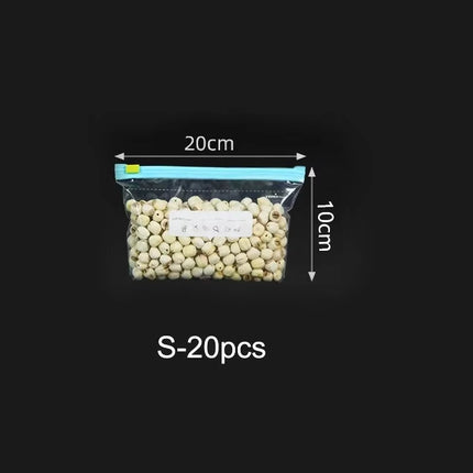 Zipper Seal Food Storage Bags Extra Thick Reusable Leakproof Microwave Friendly Freezer Safe for Fridge Food Sorting Keep Fresh