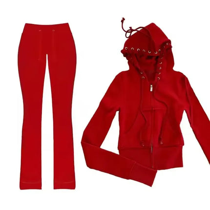 Y2K Leopard Print Fashion Knitted Sportswear Two-Piece Set Women's Casual Fit Yoga Sexy Slim High Waist Casual Sports Pants