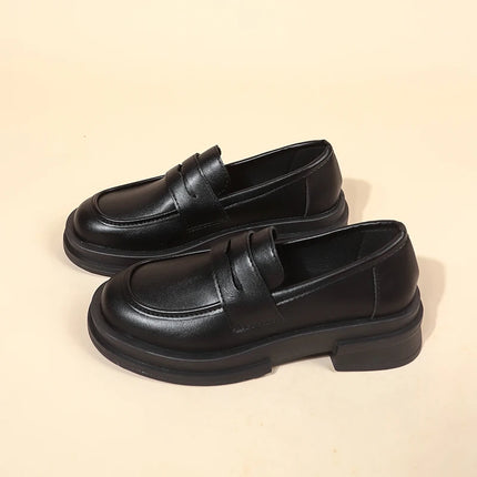 New Japanese Style College Student Shoes Cosplay Lolita Shoes for Women/Girl Fashion Black/Coffee Uniform Platform Shoes 2024
