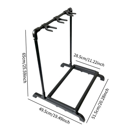 Black Metal Foldable Guitar Holder Multi Instrument Stand Rack for Music Room Electric Acoustic Bass Guitar Support