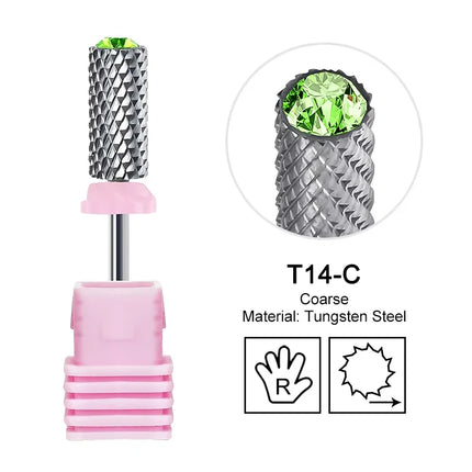 Tapered Barrel Nail Drill Bits Carbide Nails Grinding Head Milling Cutter 4XC Hard Soft Gel Removal Polishing DIY Tools