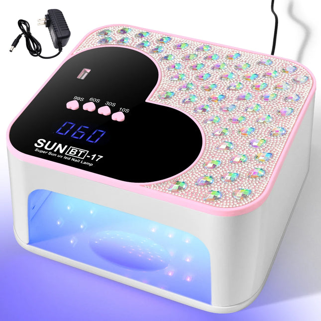 3D Diamant UV-LED-Nagellampe für schnell trocknendes Gel-Nagel-Phototherapie-Gerät in Herzform mit 45 LEDs Maniküre Salon Werkzeug Ausrüstung