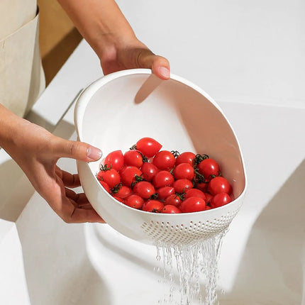 1/3pcs- Colander Rice Bowl Drain Basket Fruit Bowl Washing Drain Basket With Handle Washing Basket Home Kitchen - product ima