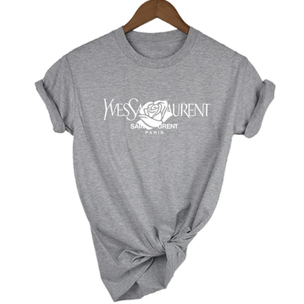 Luxury brand Brand Alphabet Printed Crew Neck Clothing Short Sleeve T-Shirt Trend Summer