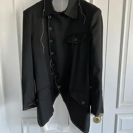 TOP-YAMAMOTO original Design Dark style loose Perisley fringed casual suit jacket for men