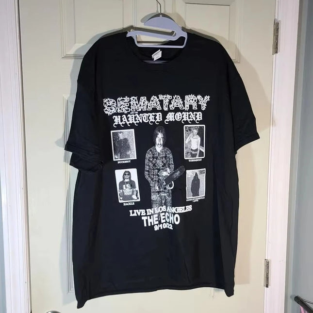 SEMATARY y The Haunted Mound Talla XL Drain Gang Bladee En Vivo en Los Ángeles Ropa LA en Oferta Ropa de Lujo