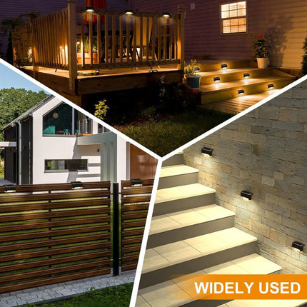 4-32 Pack LED Solar Step Lamp Path Stair Outdoor Garden Lights Waterproof Balcony Light Decoration for Patio Stair Fence Light ﻿