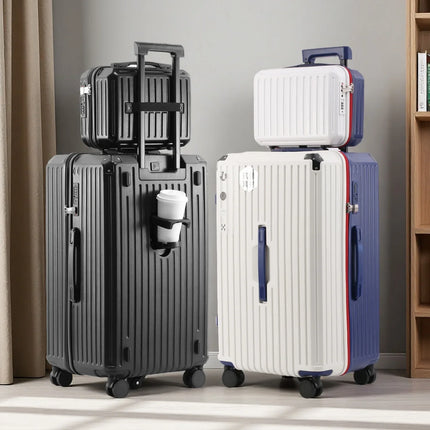 Ultra-Large Capacity Thickened Suitcase Set ABS+PC Material Trolley Case  USB Charging Interface Universal Wheels Luggage
