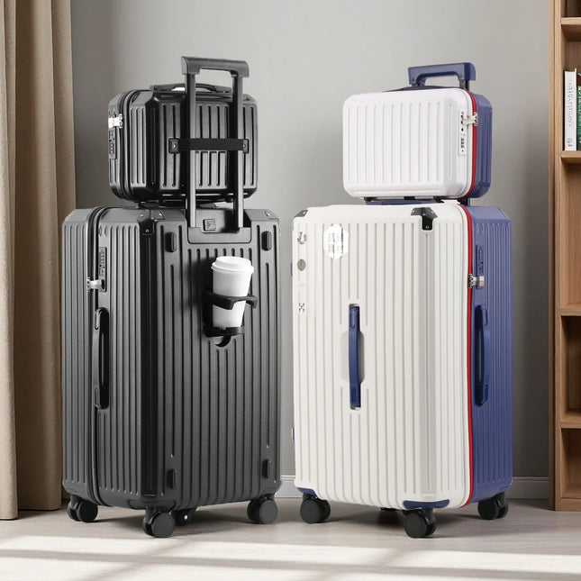 Ultra-Large Capacity Thickened Suitcase Set ABS+PC Material Trolley Case  USB Charging Interface Universal Wheels Luggage