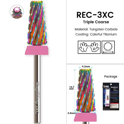 Tapered Barrel Nail Drill Bits Carbide Nails Grinding Head Milling Cutter 4XC Hard Soft Gel Removal Polishing DIY Tools