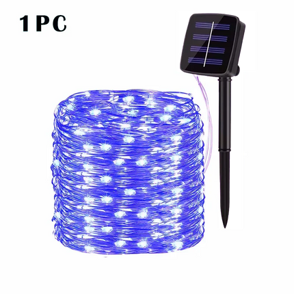 32M Solar LED Light Outdoor Festoon Lamp Garden Fairy Light String Led Twinkle Waterproof Lamp Christmas Garland Yard Decoration