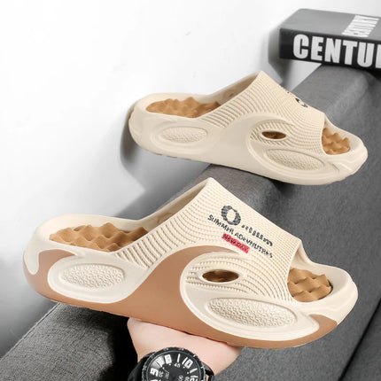 Summer New Design Men's Massage Slippers Indoor Outdoor Sandals Beach Men Casual Shoes EVA Soft Slides Male Couple House Slipper