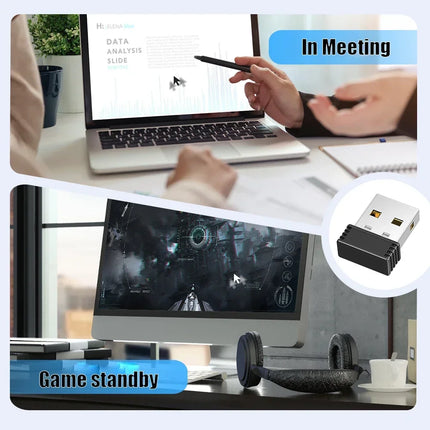 USB Port Shaker Wiggler Awake Mouse Wireless Mouse Jigglers Mover Undetectable Automatic for Laptop PC