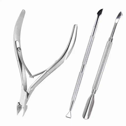 Nail Professional Stainless Steel Nail Cutter Scissor Nippers Muti Function Cuticle Pusher Remover Nail Care Manicure Tools Kits