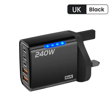 5 Port GaN Fast Charger USB-C PD QC 3.0 USB Phone Charger Adapter For iPhone Samsung Xiaomi Huawei Laptop Tablet - product im