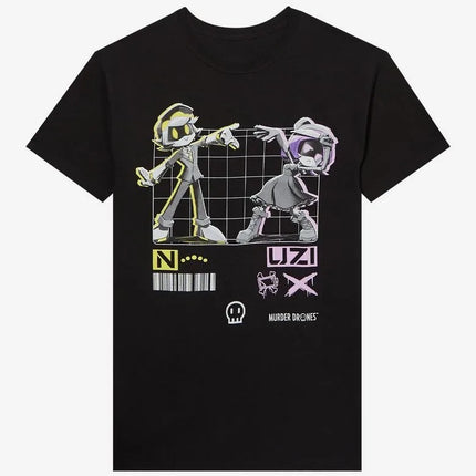 Harajuku Retro Casual Streetwear Murder Drones Uzi Heavyweight T-Shirt Cartoon Retro Punk Cotton Printed Short-sleeved Unisex