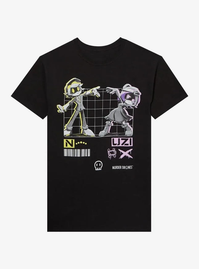 Harajuku Retro Casual Streetwear Murder Drones Uzi Heavyweight T-Shirt Cartoon Retro Punk Baumwolle bedruckt Kurzarm Unisex