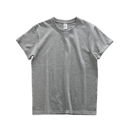 American 230g Heavy Cotton Short-sleeved T-shirt Men's and Women's Shoulder Pure White Bottoming Shirt 2025 New Clothes Summer