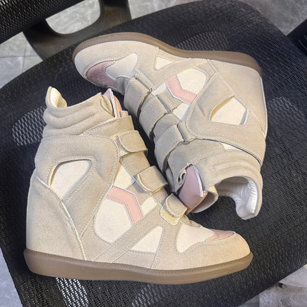 2026New Women's Shoes 7cm Inner Height-increasing Sport Shoes Fashion High-top Casual Shoes Women's Sneakers Zapatillas De Mujer