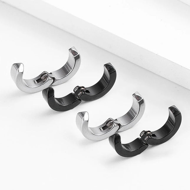 2pcs Anime Chainsaw Man Yoshida Hirofumi Cosplay Ear Clip Earrings Women Men Punk Black No Pierced Fake - product image 2