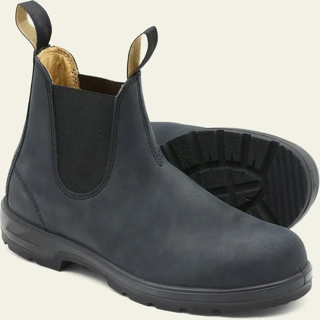 Slip-On Unisex Chelsea Boots Retro Couple Shoes Men Ankle Boots Women Cowboy Single Boots Mens Plus Size 35-49 Boot Men Shoes