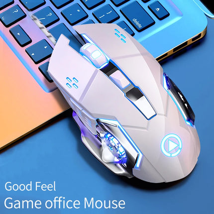 Wired Backlit Keyboard and Mouse Combo USB Ergonomic Mechanical Feel Gaming Office Keyboard Mouse Set for Desktop - product i