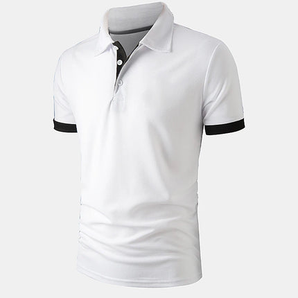Solid color polo shirt ultra-light men's quick-drying breathable sweat-wicking shirt suitable for fitness gym and running