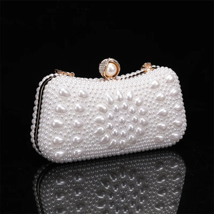 Bag and Shoe Set for Women Pearl Wedding Shoes Women White Beige High Heel Shoes Elegant Luxury Designer Party Shoes 2025